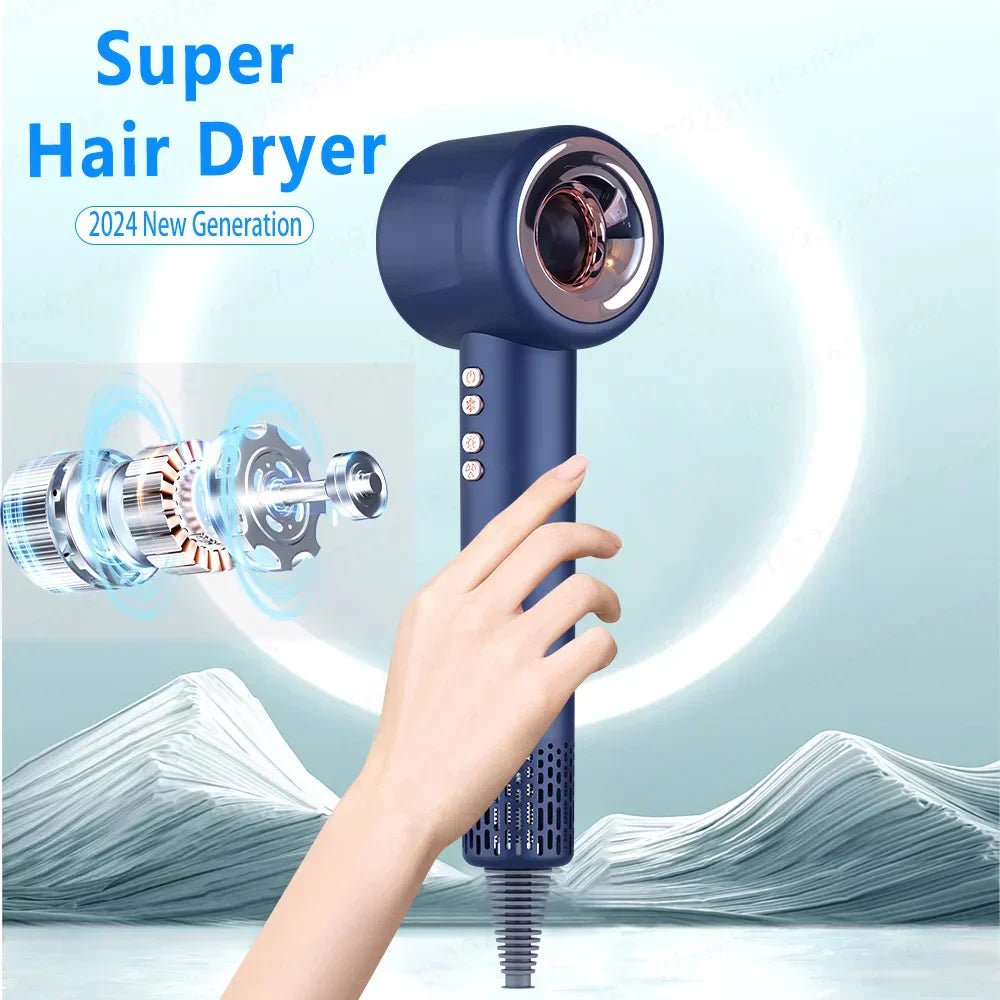 2024 Professional Leafless Negative Ion Hair Dryer-3
